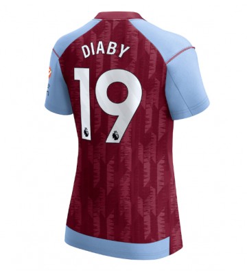 Aston Villa Moussa Diaby #19 Hjemmebanetrøje Dame 2023-24 Kort ærmer
